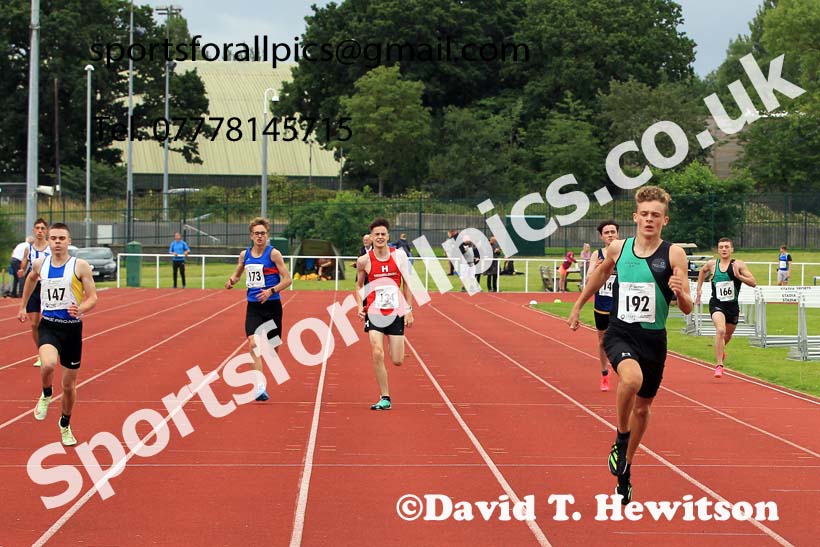 Boys Under-15s 300 metres, 2023 Northern Under-13s, Under-15s and Under-17s, Middlesbrough.  Photo: David T. Hewitson/Sports for All Pics